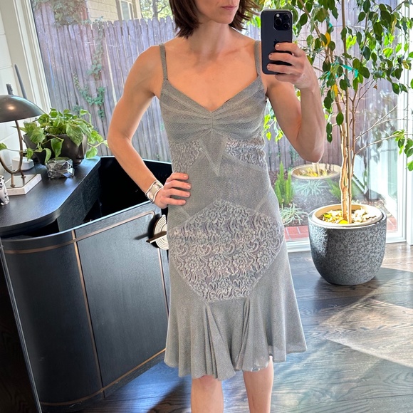 Zac Posen Dresses & Skirts - Silver Zac Posen Cocktail Dress, Size 2